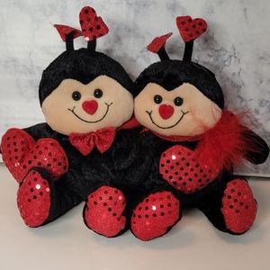 Burton & Burton Plush Dual Ladybug Stuffed Animal 6" Red & Black